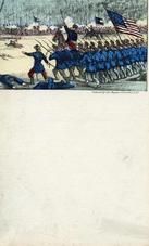 04x069.18 - Union troops marching into battle, Civil War Illustrations from Winterthur's Magnus Collection
